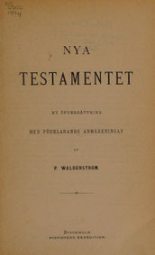 Waldenström NT 1894 Swedish Bible