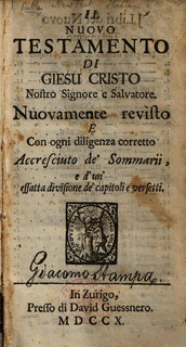 Guessnero NT 1710 Bible Italy