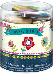 Stempelbox "flowers & dots" aus dem Verlag moses.