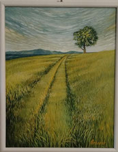 Grüne Wiese 40x50 Acryl