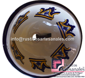 <img src="Ovalín Tradicional Corona.jpg" alt=" Ovalín Tradicional Ovalado decorado mexicano Corona pintado a mano para sobre Poner hecho en México 100% a mano" />
