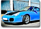 Porsche turbo azul/carbono