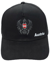 Stick Austria; Schwarze Kappe, black 