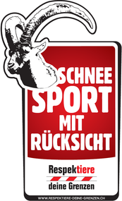 Logo "Schneesport mit Rücksicht, respektiere deine Grenzen"