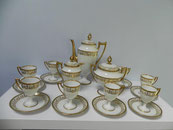 Service à café en porcelaine de limoges style Empire vers 1908