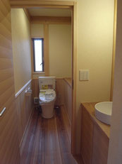 千葉県柏市　設計事務所　自然素材住宅　埼玉県さいたま市　トイレ　手洗い