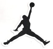 PEGATINA/STICKER - LOGO (NIKE - AIR JORDAN) 7,6 CM X 8,3 CM (NUEVA) 1,20€.