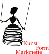 Logo des Vereins KunstForm Marionette e.V.  Verlinkung zur Website www.kustform-marionette.eu