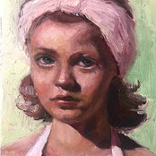 ノリコミシマの描く人物画、油絵、norico mishima’s portrait oil painting.