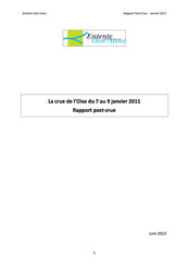 La crue du 7 au 9 janvier 2011, rapport post-crue, 2013