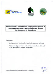 Protocole local d'indemnisation agricole de Proisy, 2006