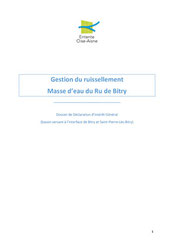 Demande de DIG, masse d'eau du ru de Bitry, 2020