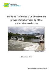 Etude de l'influence d'un abaissement préventif des barrages de l'Oise... 2011