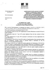 Arrêté préfectoral d'autorisation