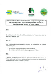 Protocole local d'indemnisation agricole de Saint-Michel, 2010