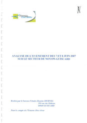 Analyse de l'événement des 7 et 8 juin 2007 sur le secteur de Noyon Guiscard, 2007