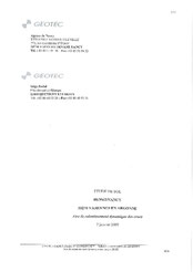 Etude de sols