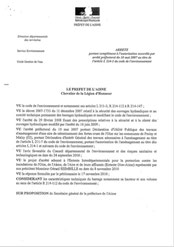 Arrêté de classement, 2010