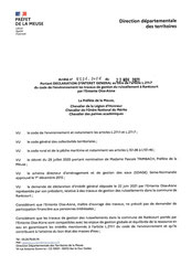 Arrêté préfectoral autorisation de travaux Rarécourt, 2021  