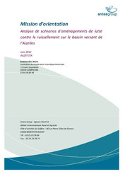 Mission d'orientation, analyse des scénarios d'aménagements de... 2011