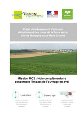 Impact de l'ouvrage en aval