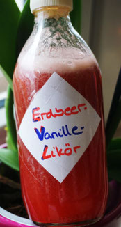 Erdbeer-Vanille-Likör