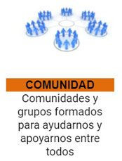 COMUNIDAD  Comunidades y grupos formados para ayudarnos y apoyarnos entre todos