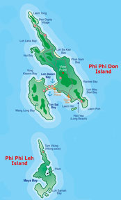 Koh Phi Phi Karte | © www.thailand-spezialisten.com
