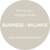 Link als Grafik zu Business Balance, Trainings und Workshops zu Stressmanagement, Resilienz, Achtsamkeit, Zeit- & Selbstmanagement, Digital Overload, Slogan: Mehr Fokus, weniger Druck, gesunde Performance, Claudia Karrasch, Bonn, Bundesweit.