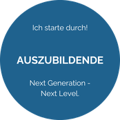 Link als Grafik zu: Trainings für Auszubildende, Azubi-Training, Azubi-Knigge, Training für Auszubildende, Berufseinstieg Azubis,  Kommunikationstraining Azubis,Azubi-Seminar, Slogan: Ich starte durch. Next Generation – next Level, Claudia Karrasch, Bonn