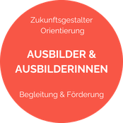 Link als Grafik zu: Trainings für Ausbilder, Ausbildertraining, Ausbildungskompetenz, Azubis professionell begleiten, Führung von Azubis, Ausbildungsbeauftragte, Slogan: Zukunftsgestalter, Orientierung, Begleitung und Förderung, Claudia Karrasch, Bonn