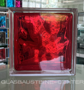 Brilly Red SEVES 1919/8 Wave Glass Blocks Colour Portugal Blocos vidro Slovenija steklene bloke Eesti Tallinn klaasplokid Latvija stikla bloki Lietuva stiklo blokeliai blokas Norge Norway Glasdallen България стъклени блокове România blocuri de sticlă Hrva
