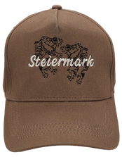 Kappe Steiermark hellgrau, stick grün