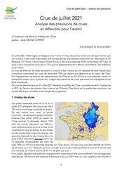 Crue de juillet 2021, analyse des prévisions de crues