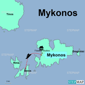 Bild: Karte von Mykonos