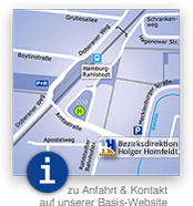 Grafik: Preview Anfahrtsplan zur Bezirksdirektion Holger Homfeldt der SIGNAL IDUNA Versicherung in Hamburg Rahlstedt