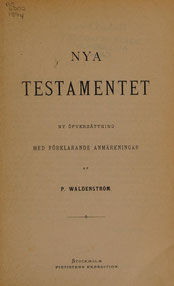Waldenström NT 1894 Swedish Bible