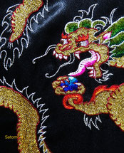 "Dragon" embroidered by Satomi