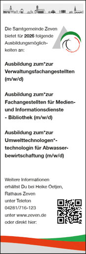 Ausbildungs Stellenanzeige Zeven Verwaltung