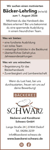 Stellenanzeige Stellenangebot Ausbildungsplatz Elsdorf Zeven ROW