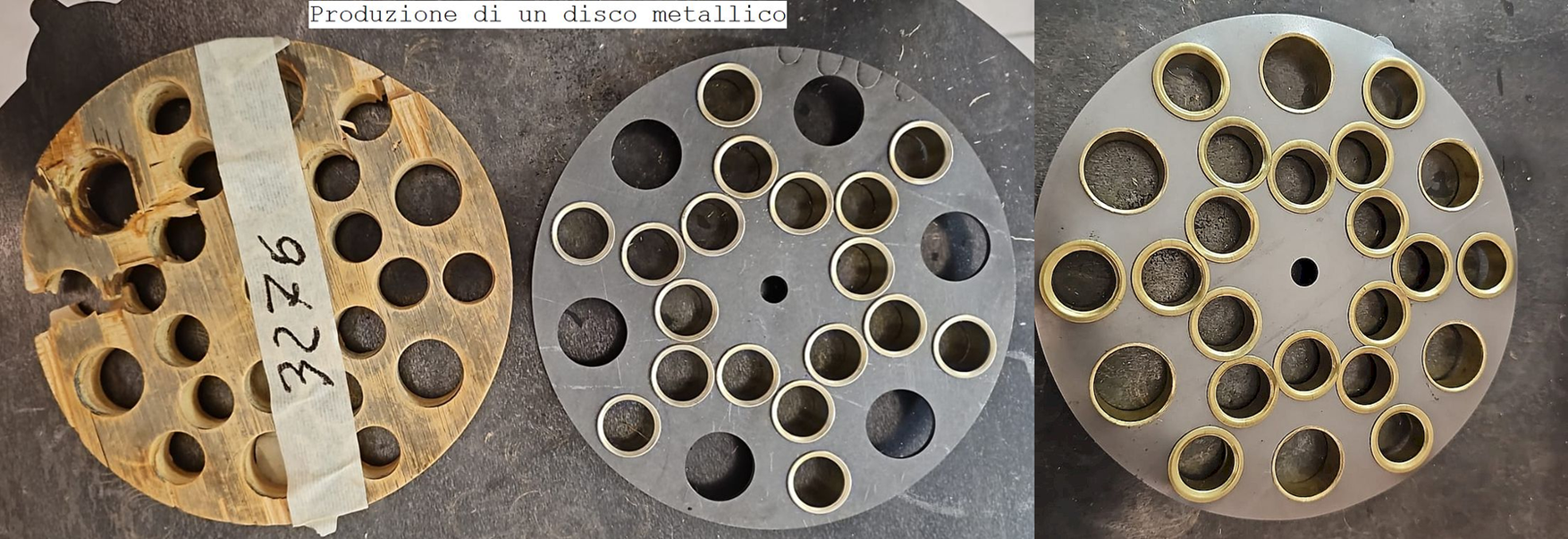 sostituzione dischi legno lampadari Murano