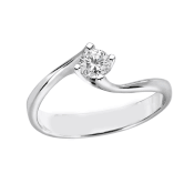 Anello Solitario fidanzamento Con Diamante Carati 0,30 Prezzi Scontati Offerte