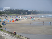 河原子海水浴場。旅館千鳥屋から徒歩０分。('１９撮)