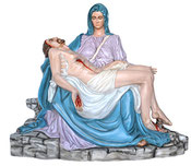 Pietà statue cm. 130 - colors
