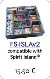 folded space insert organizer spirit island