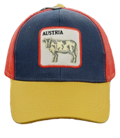 Kappe mit Patch Kuh, Austria, Rückseite Mesh