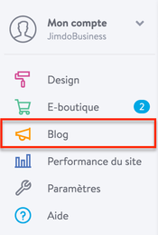 Créer un blog sur un site Jimdo