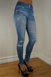 jeans print legging, skinny, denim, jegging blauw
