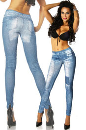 Jeans print legging jaffa/prizcila, jegging, denim, skinny blauw