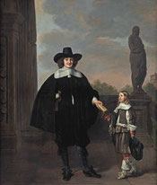 Frederick van Velthuysen (gest. 1658) mit seinem Sohn Diederik van Veldhuyzen (1651–1716), gemalt von Thomas de Keyser (1660)